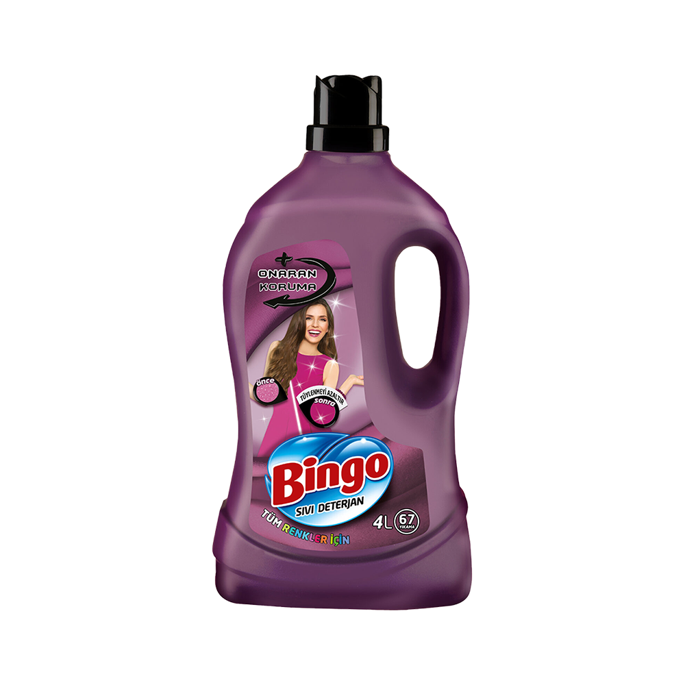 Bingo Tüm Renkler İçin Onaran Koruma Sıvı Çamaşır Deterjanı (4 L)
