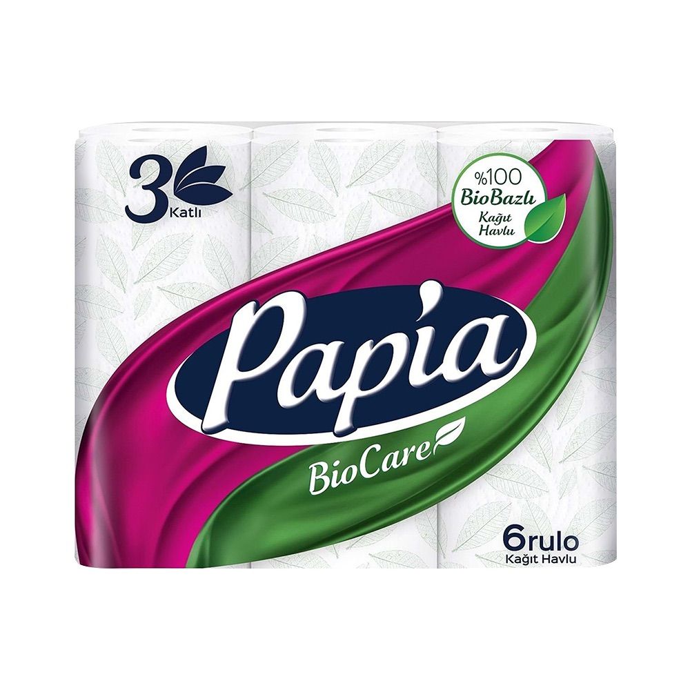 Papia Biocare Üç Katlı Kağıt Havlu (6’lı)
