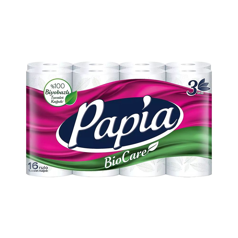 Papia Bio Care 3 Katlı Tuvalet Kağıdı (16'lı)