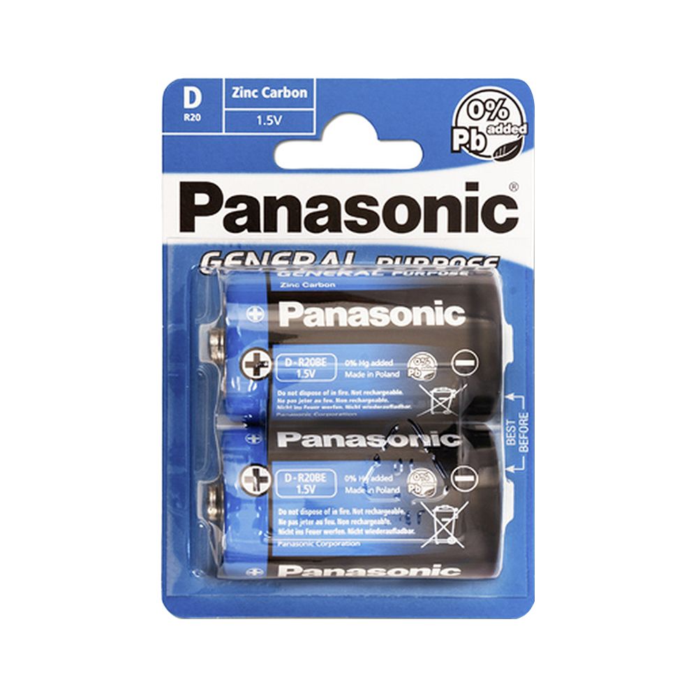 Panasonic General Purpose Karbon Büyük Pil 1.5V (2'li)