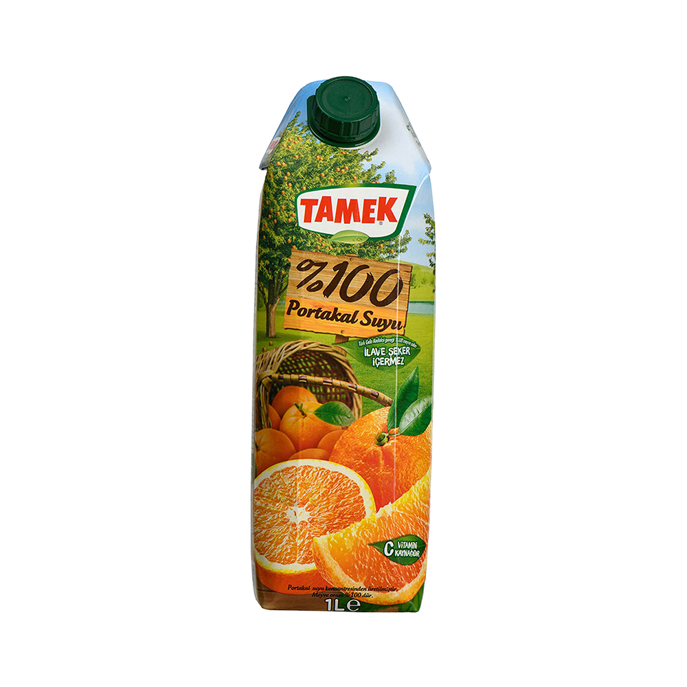 Tamek %100 Portakal Suyu (1 L)
