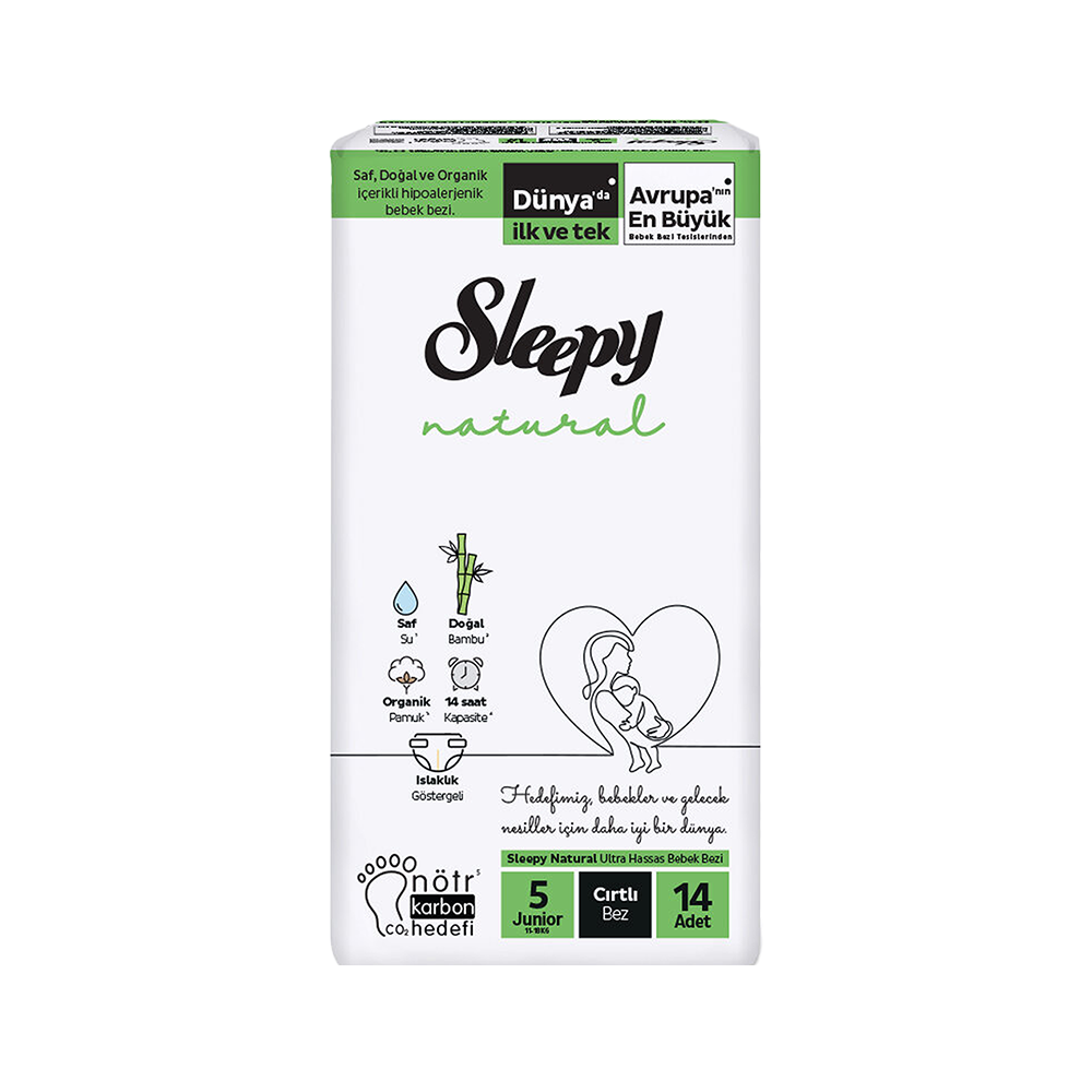 Sleepy Natural Kompakt Junior Bebek Bezi (14'lü)