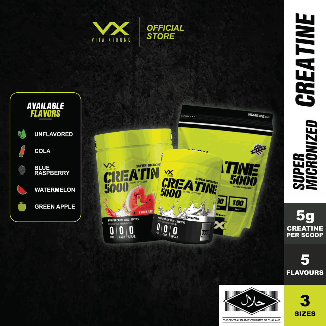 VITAXTRONG Creatine Monohydrate (330g) | Super Micronized Powder • Muscle Strength & Recovery • Halal [VX]