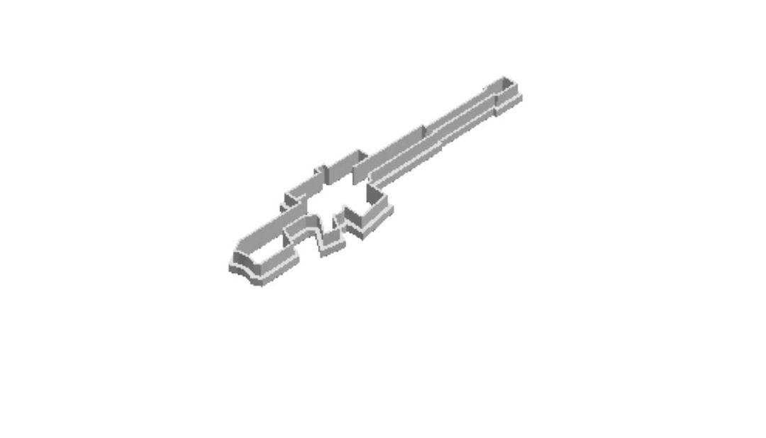 Gun 50Kal out print Cookie Cutter  