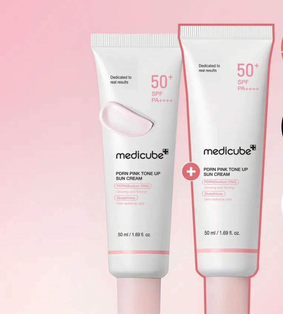 Medicube PDRN pink tone up sunscreen 