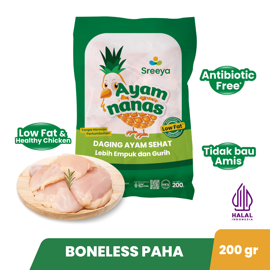 Paha Boneless  Ayam Nanas 200gram (Low-Fat)