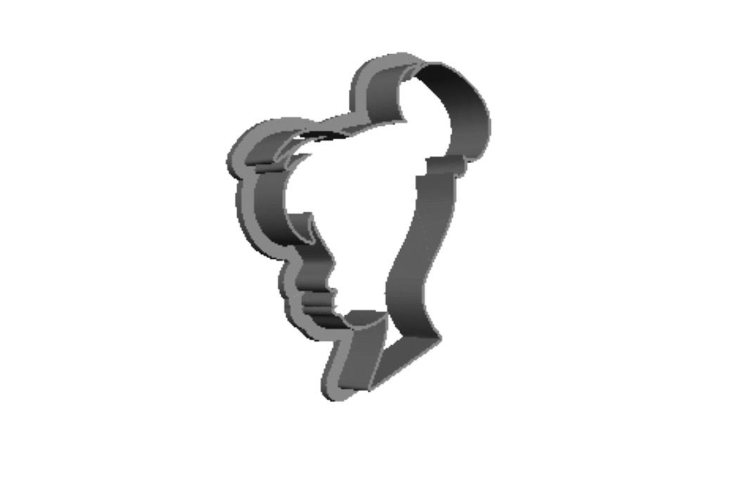 Tinkerbell head out print Cookie Cutter  