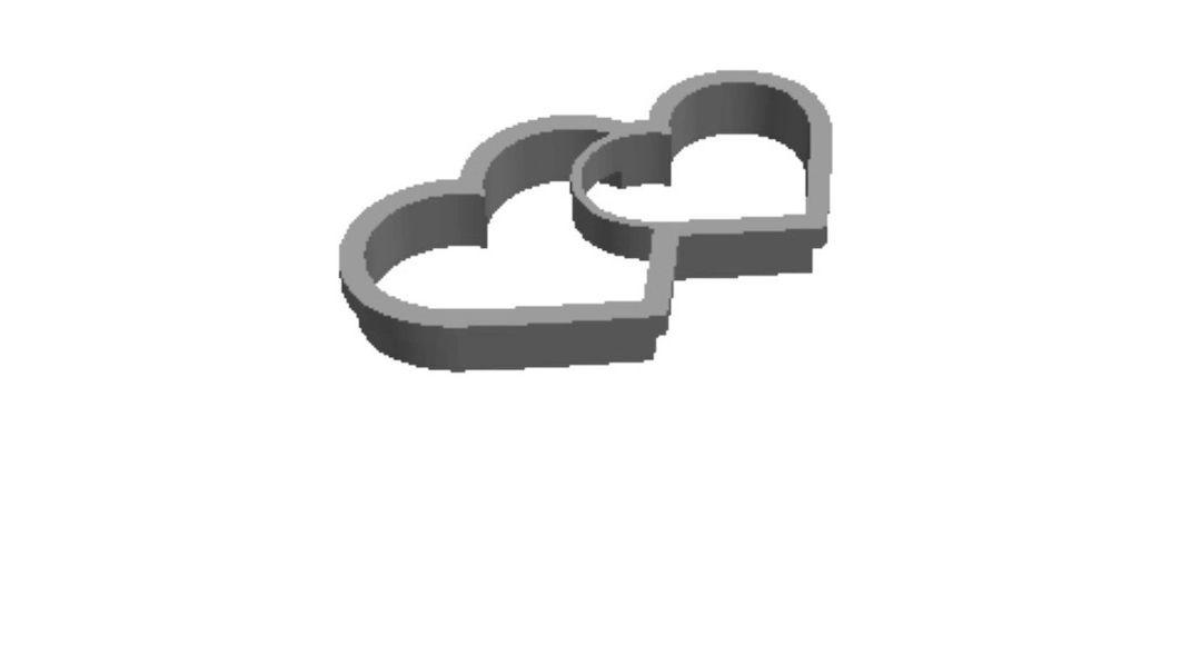 Valentine twin heart out print Cookie Cutter