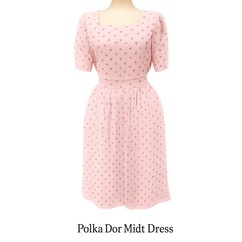 Polka Dor Midt Dress
