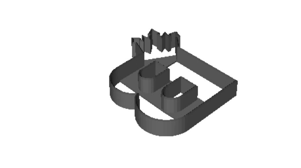Queen B crown out print Cookie Cutter 