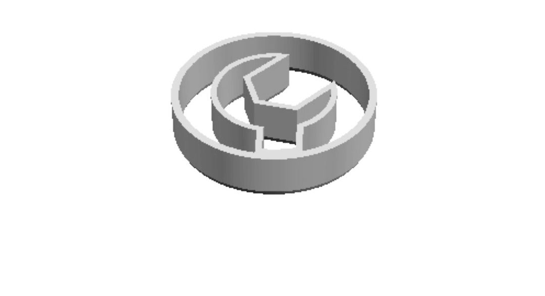 Gear Logo out print Cookie Cutter