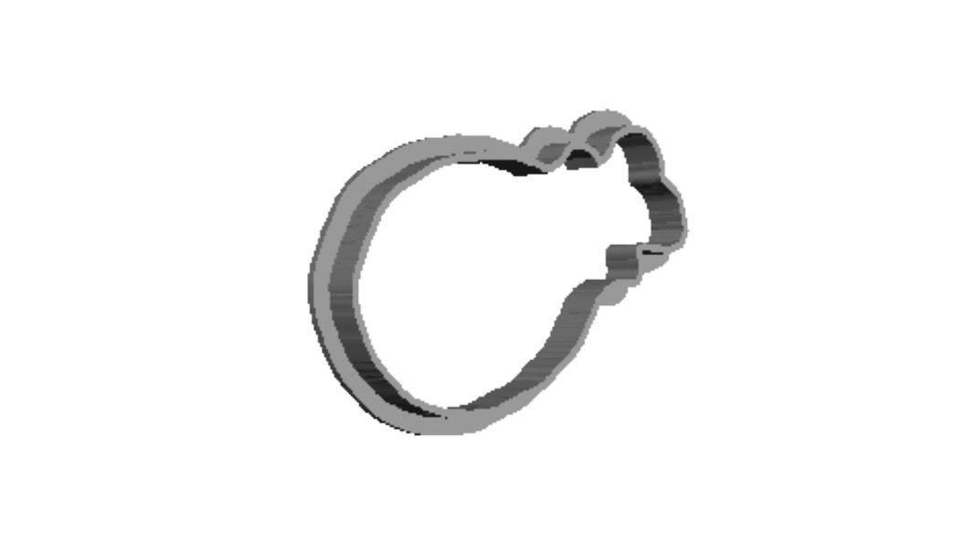 Chicken drumstick out print Cookie Cutter