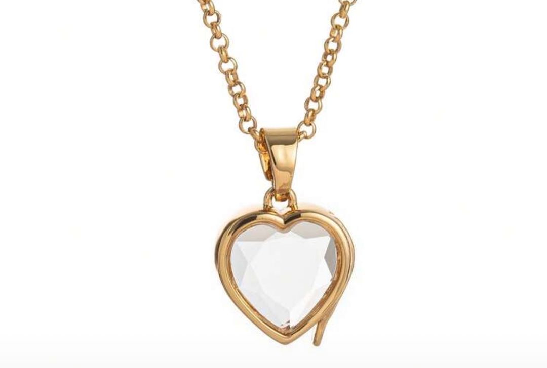  Memorial Heart Shape Necklace Transparent