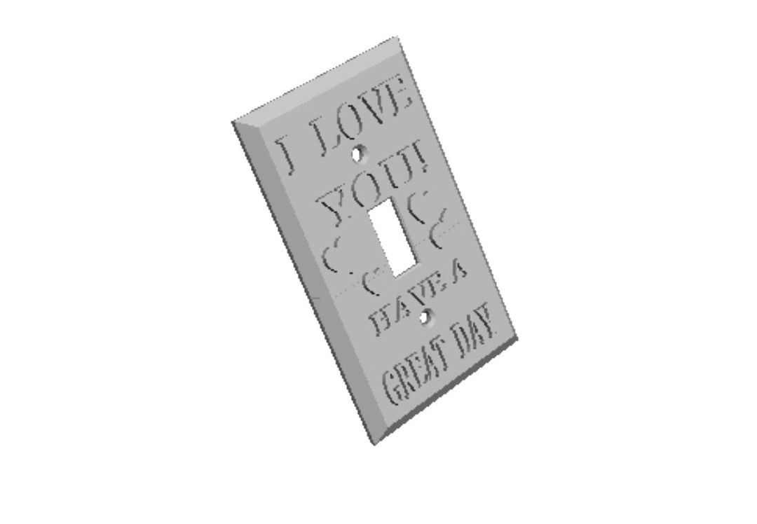 I Love You Light Switch Cover 