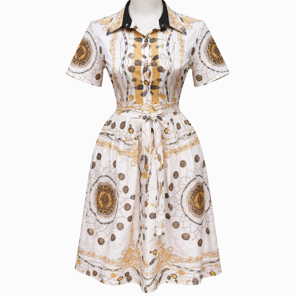 Baroque Elegance in White and Gold 