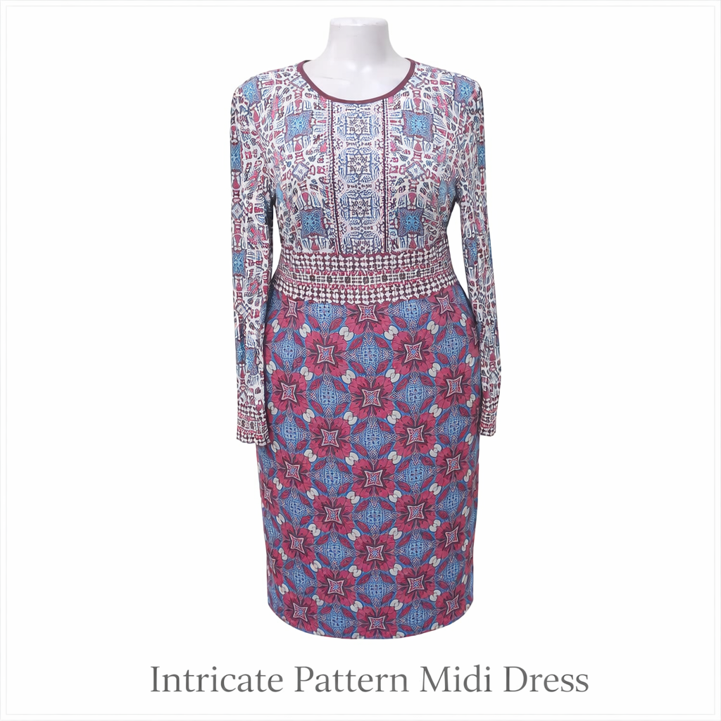 Intricate patterned Midi Dress