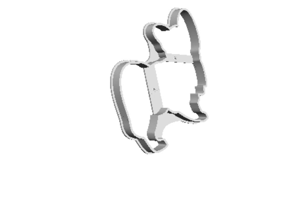 Pupillon dog out print Cookie Cutter