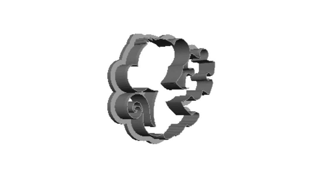 Monkey Puzzle out print Cookie Cutter       