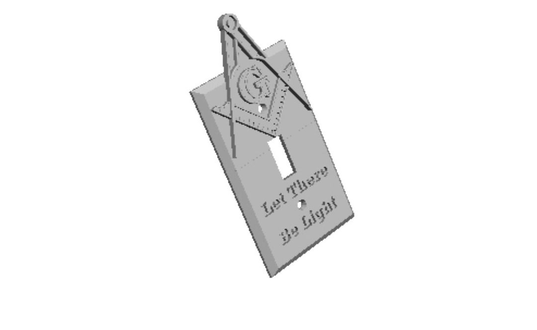 Masonic Light switch cover    