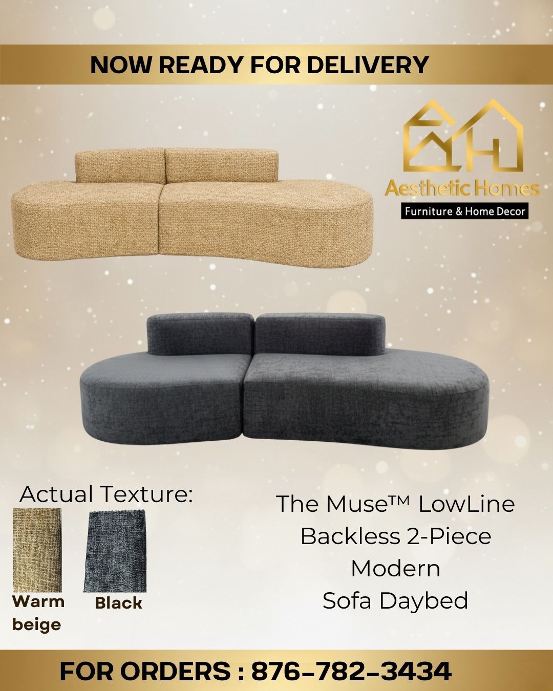 The Muse™ LowLine Backless 2-Piece Modern Sofa Daybed
