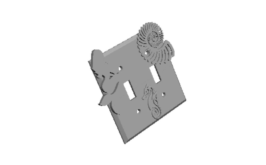 Mermaid Theme Light Switch Cover