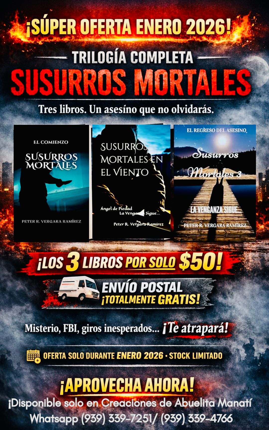 Triple pack los tres libros Susurros Mortales