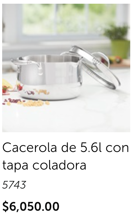 Cacerola de 5.6 l con tapa coladora 