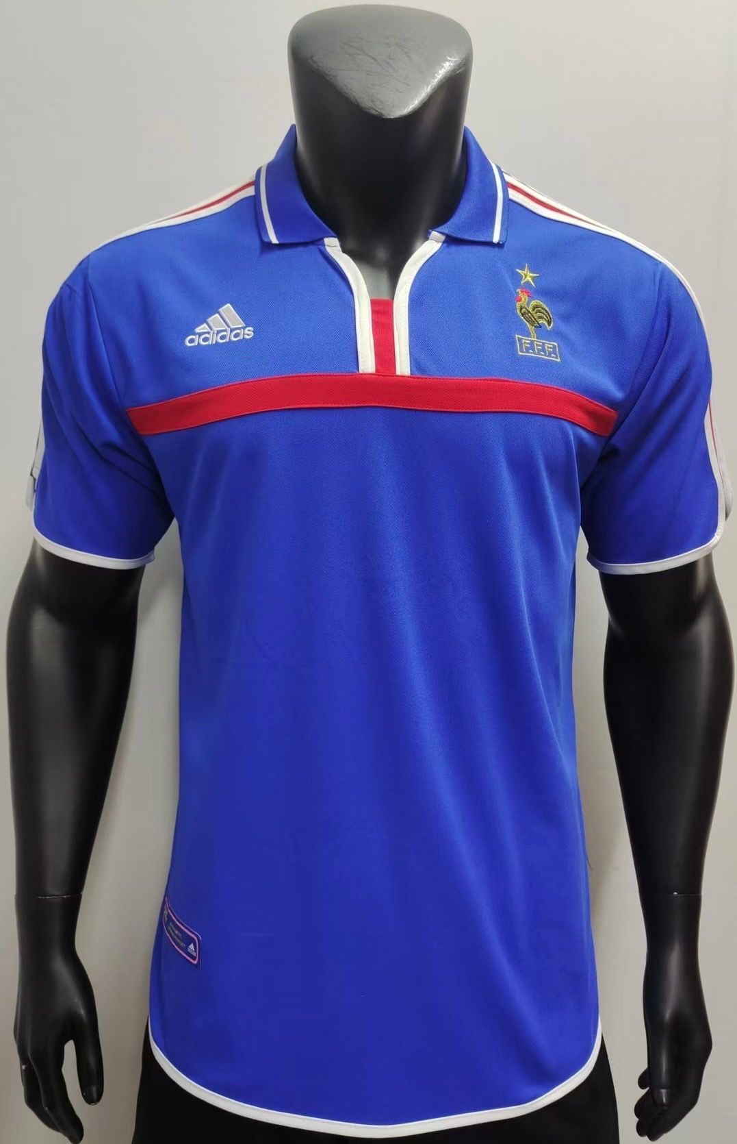 France 2000 Home Shirt (Blue / Red / White)