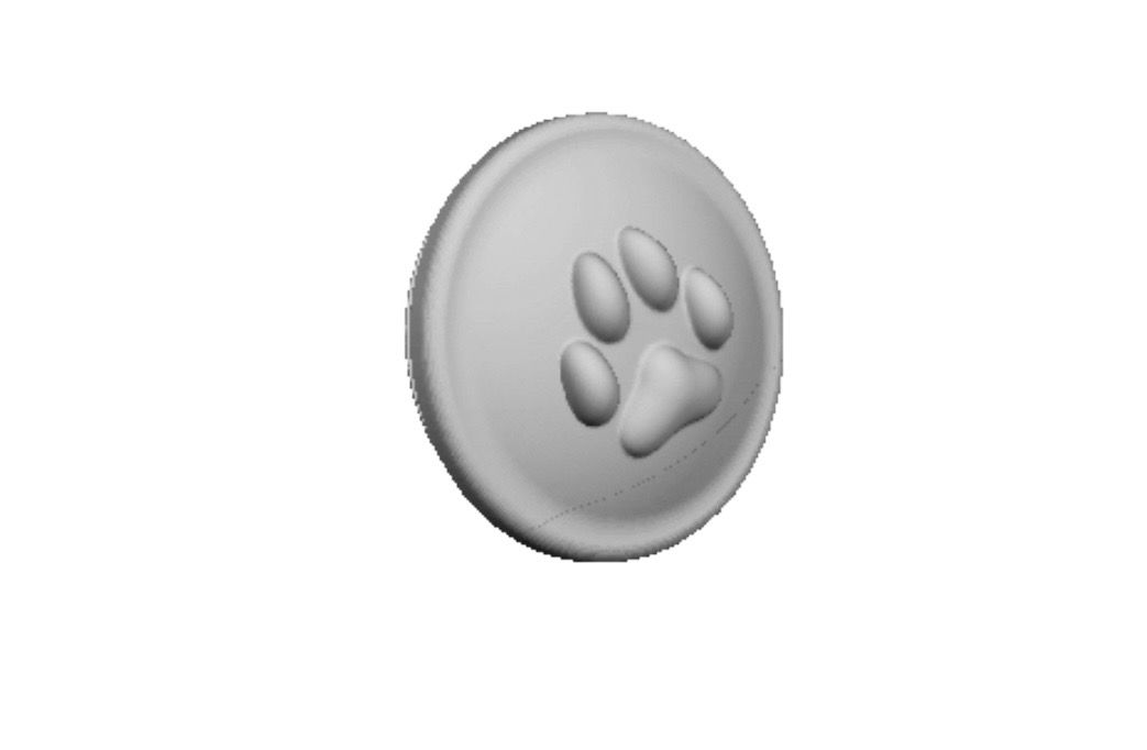 Urn Dog Paw Holder and Lid