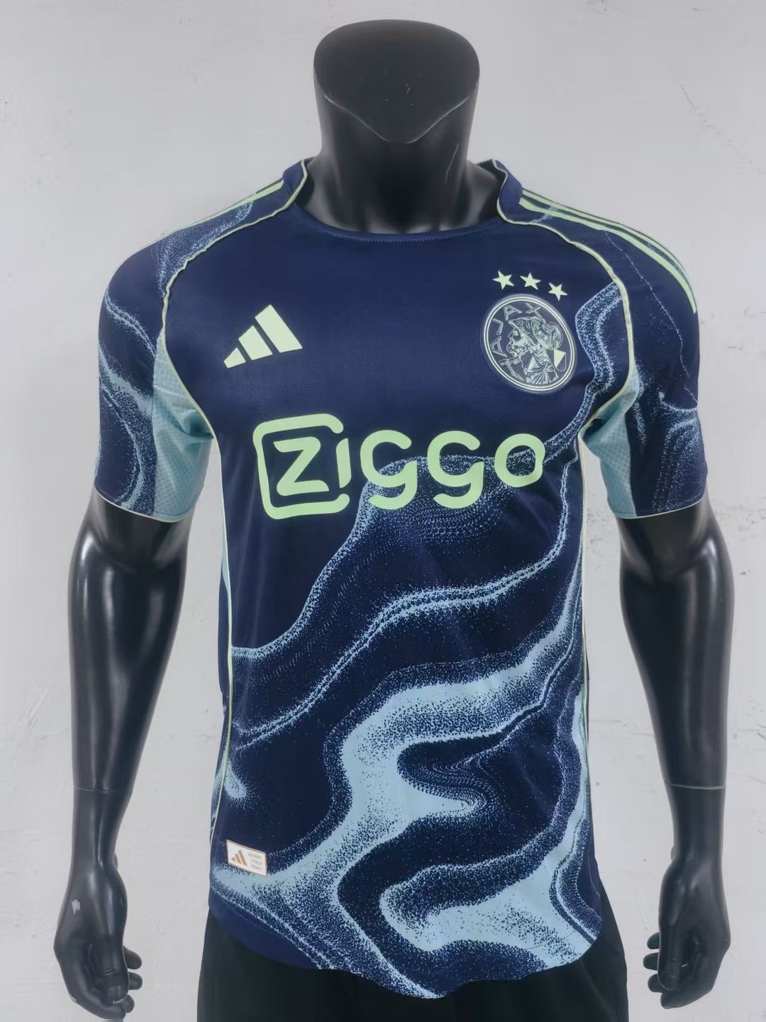 Ajax 2025/26 Away Shirt (Navy / Sky blue / Green)