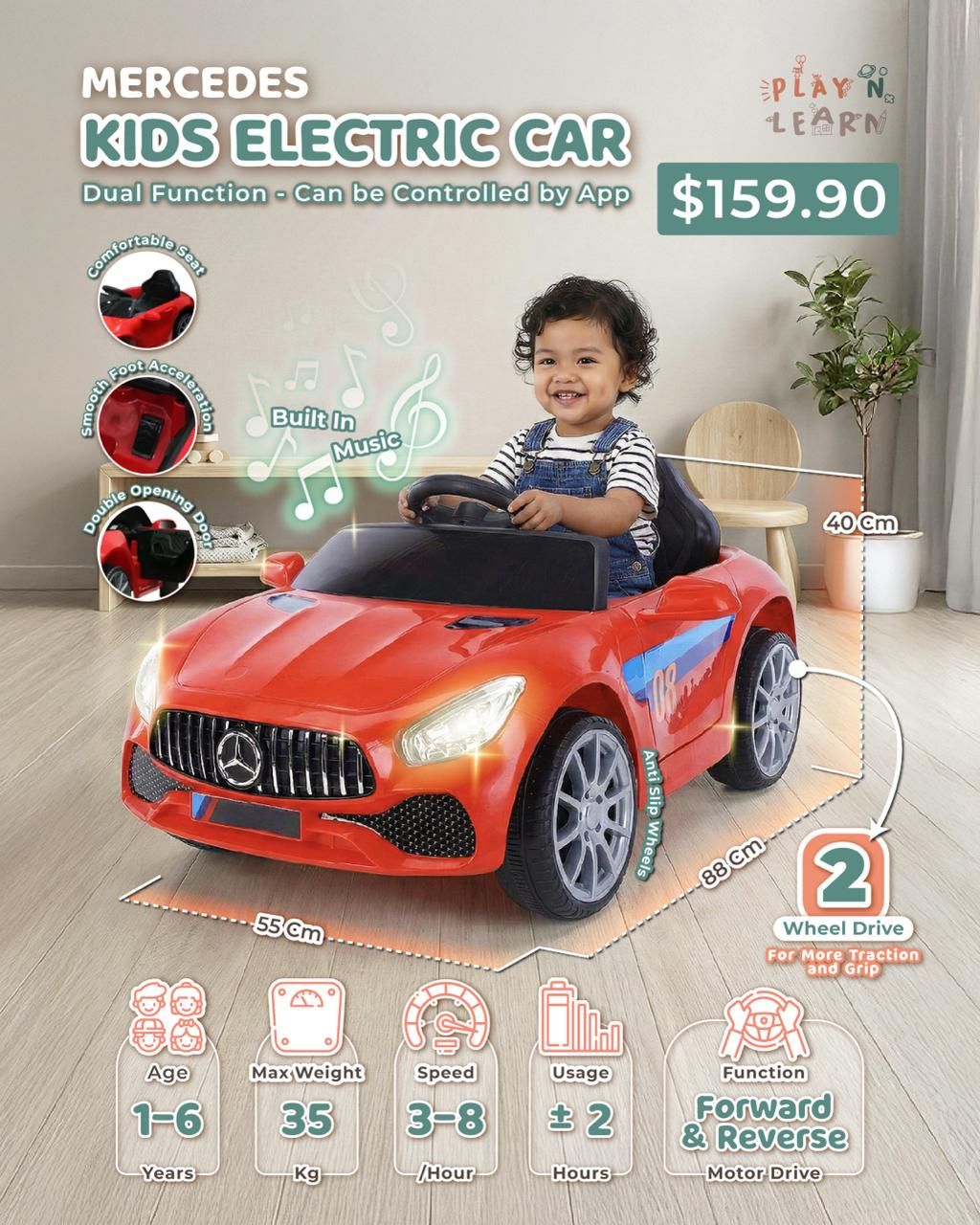 Mercedes Kids Electric Car 