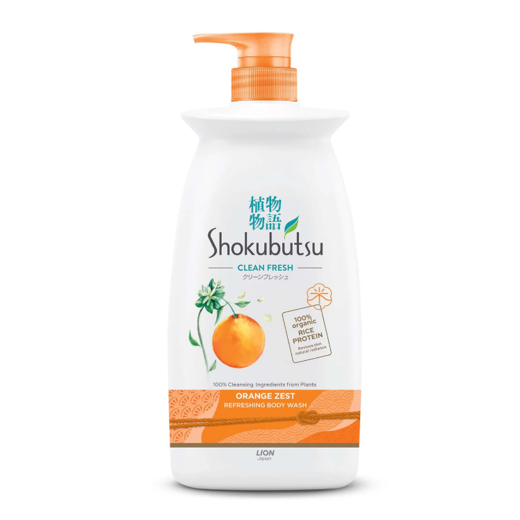 Shokubutsu Body Wash Orange Zest Scent 900g