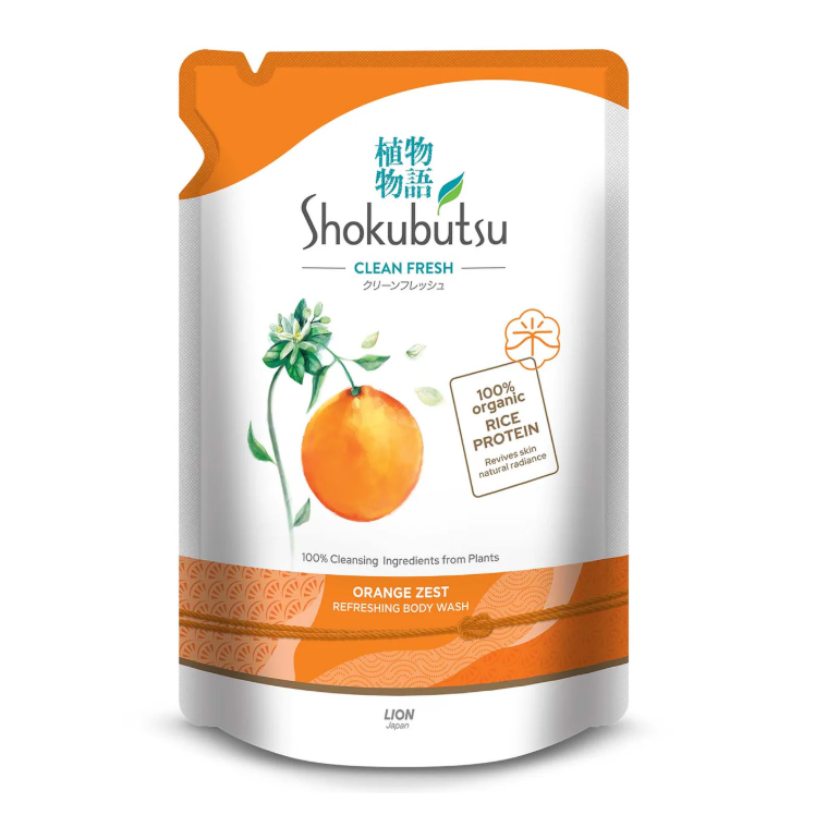 Shokubutsu Clean Fresh Orange Zest Shower Foam 800g