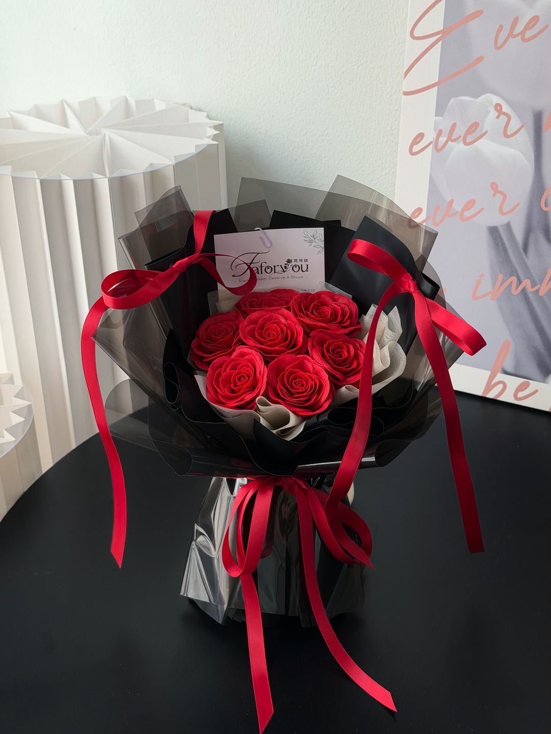  7 Stalk Awakening Soap Rose Bouquet