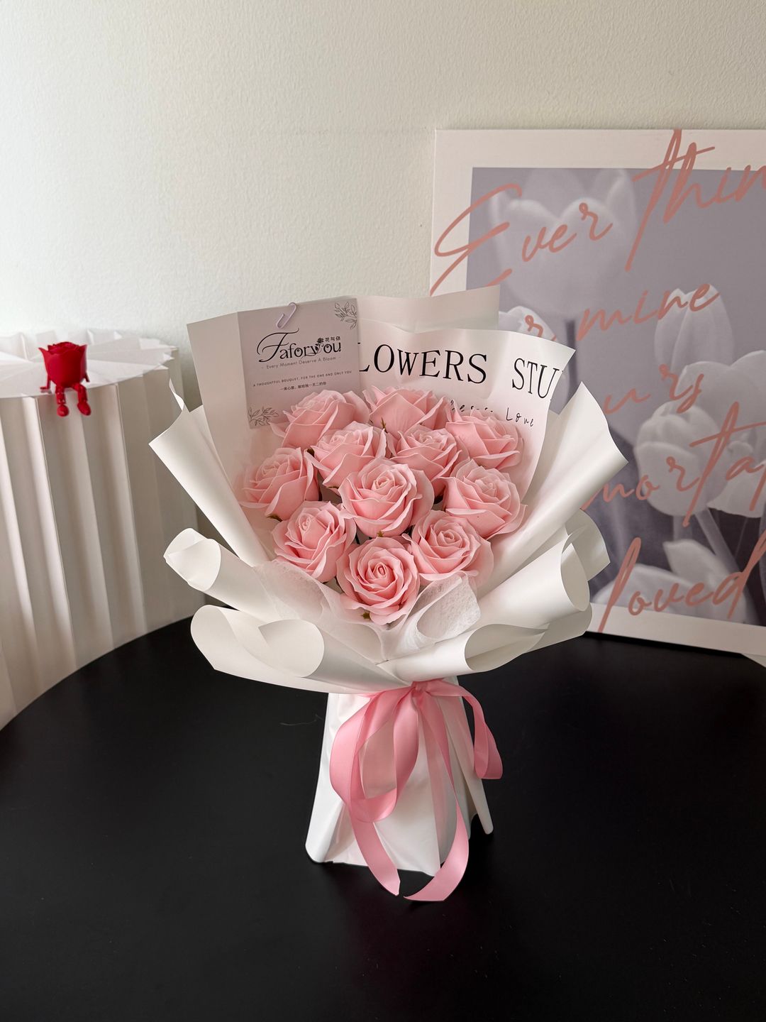 (Pre-Order) 11 stalk Soap Rose Bouquet  