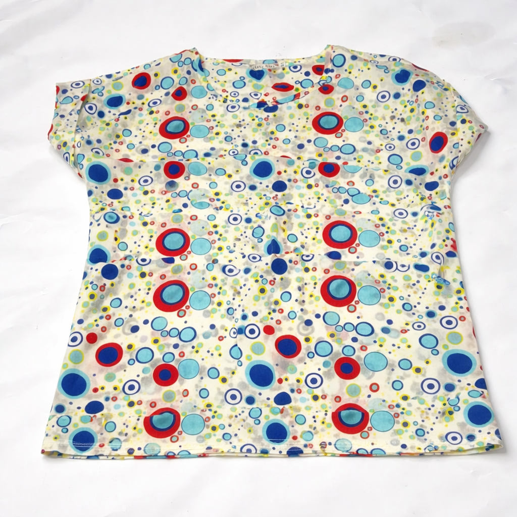 Blusa Estampada de Círculos Multicolor - Size S