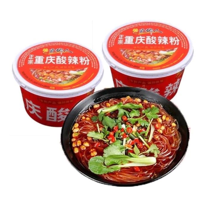重庆酸辣粉家乡人桶装115G Jia Xiang Ren Suan La Fen Sour Spicy Noodles 115g
