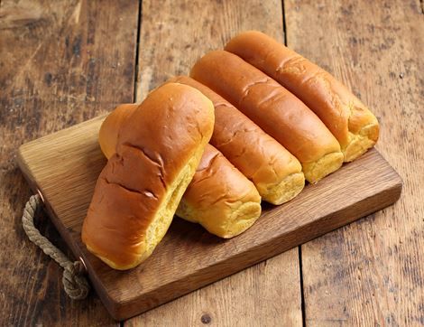 Classic potato Hotdog rolls (4 pack)