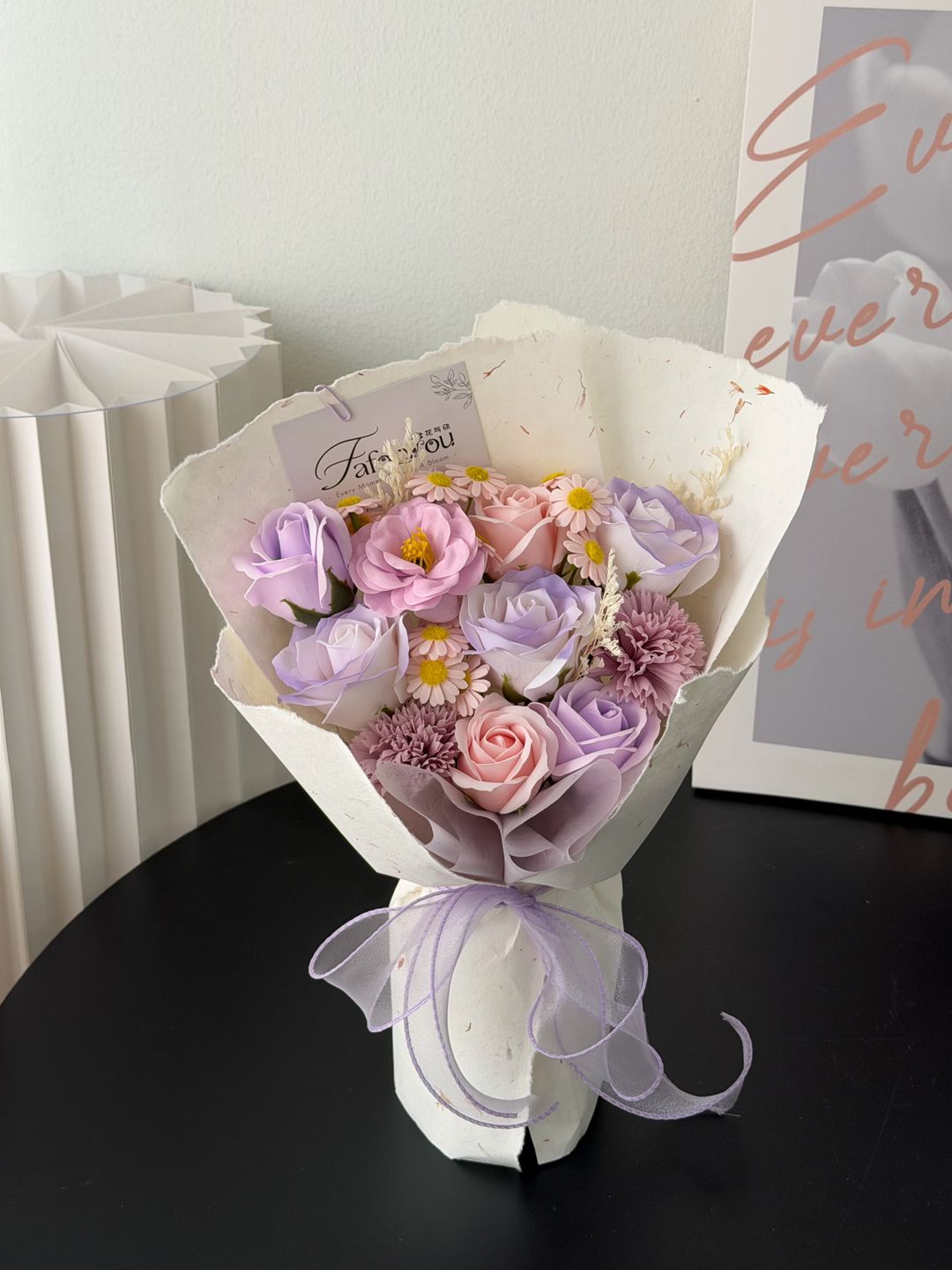  Purple Dong Ba Soap Flower Mixed Bouquet   