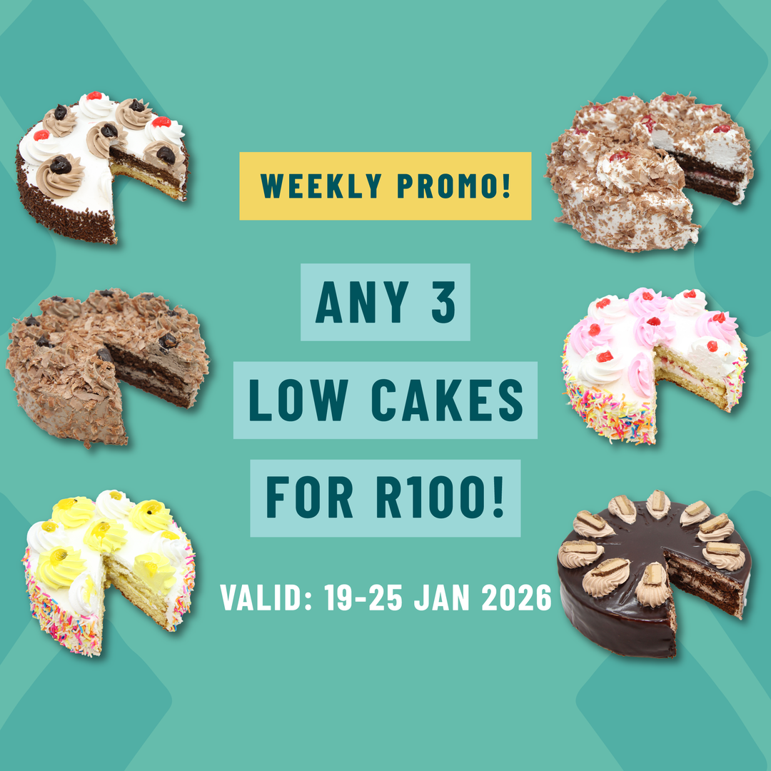 Weekly promo - Any 3 Low Cakes 