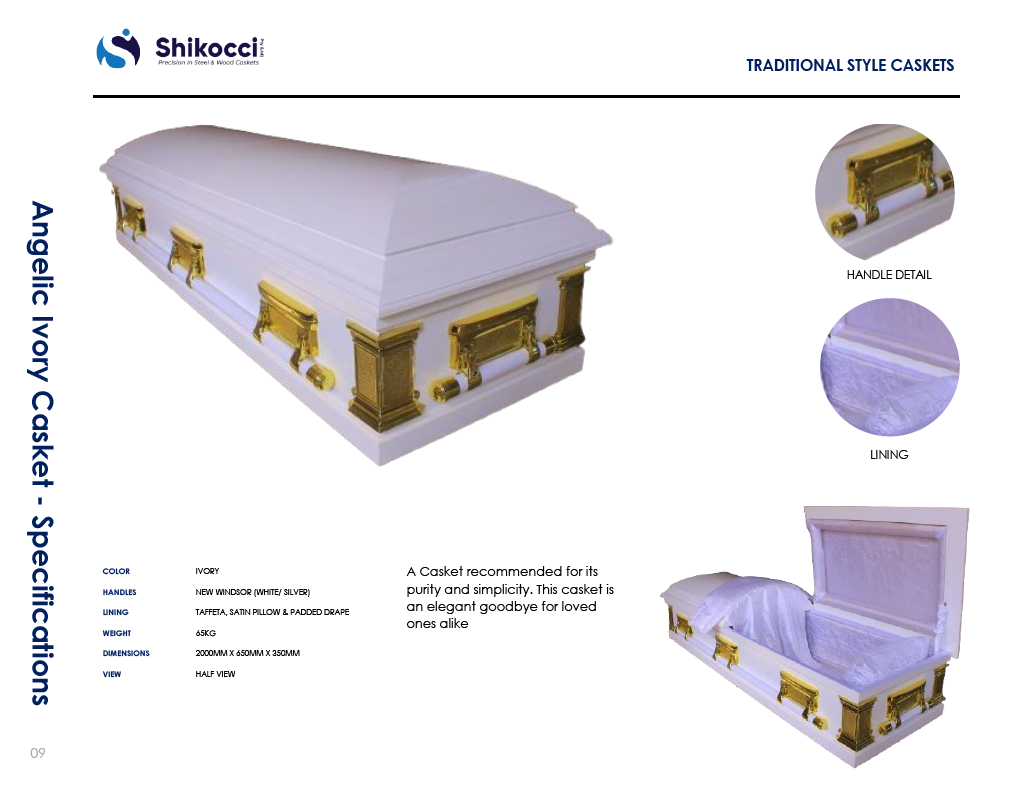 Standard Dome Casket (1/2 View)