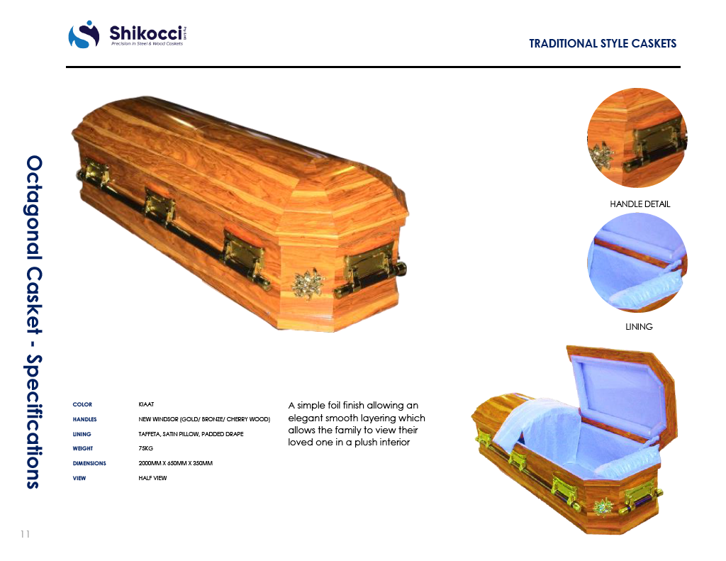 Plain Royal Dome Casket (Full View)