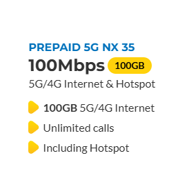 CelcomDigi Prepaid 5G NX35