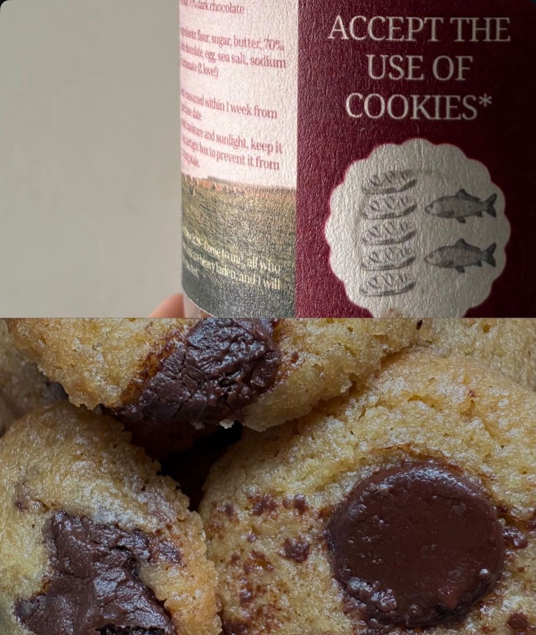 sea salt 70% dark choc cookies [120g] 