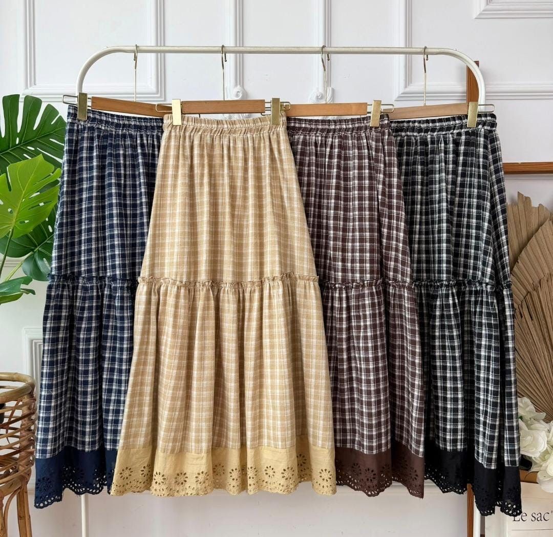 MEADOW CHECK SKIRT 
