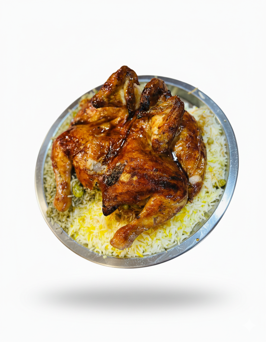 دجاج على التمن ابيض