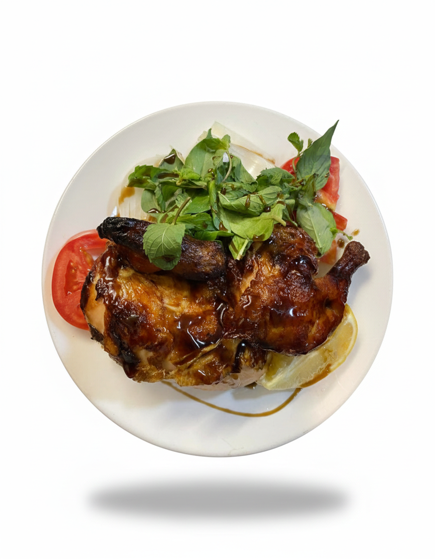 نصف دجاج مشوي