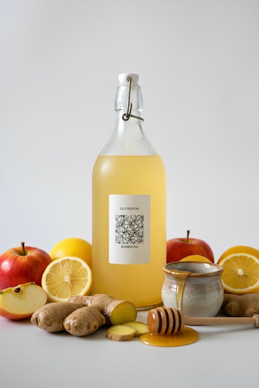 Apple Lemon Ginger Honey Kombucha 1000ml