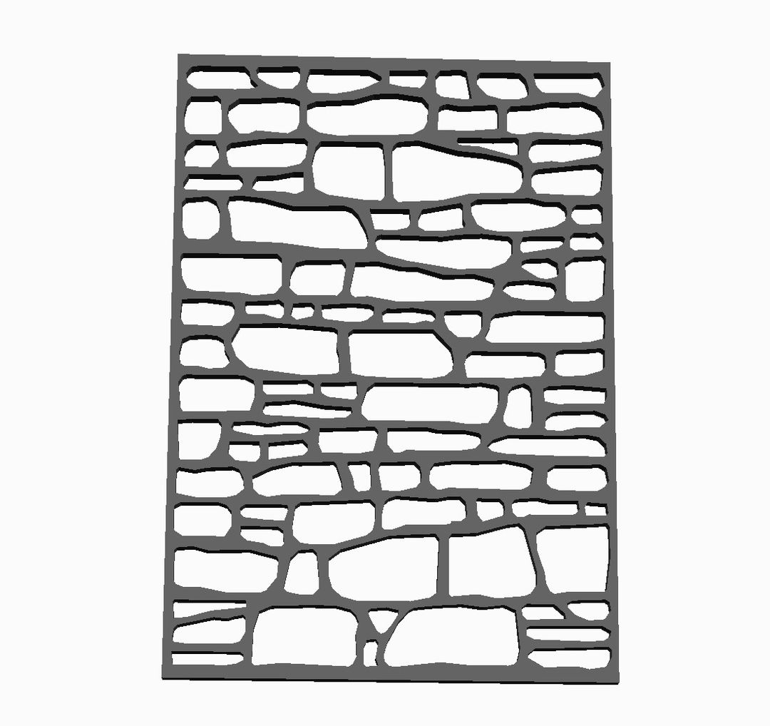 Stone Wall stencil Cookie Cutter   