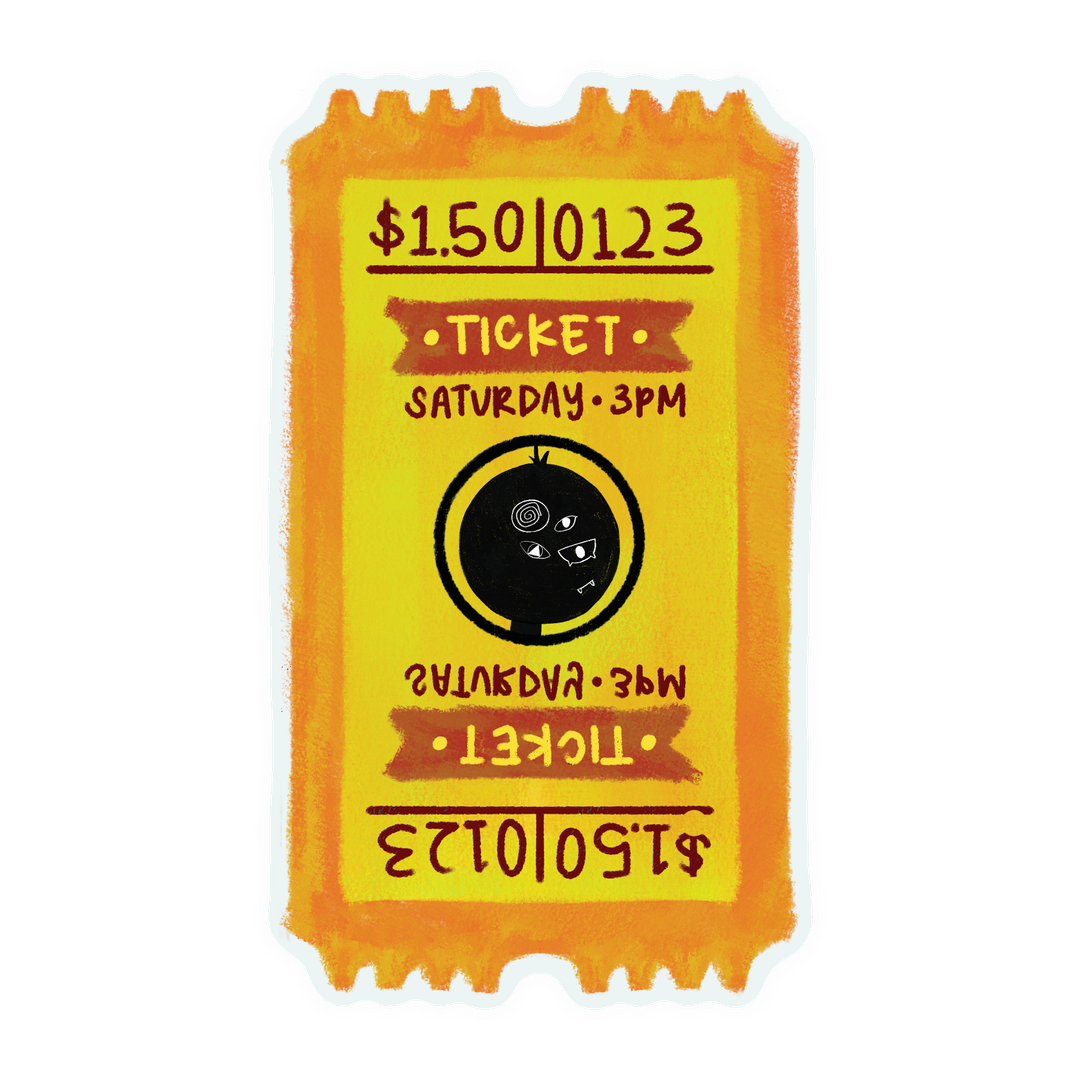 Real Lies Ticket Sticker (4cm)